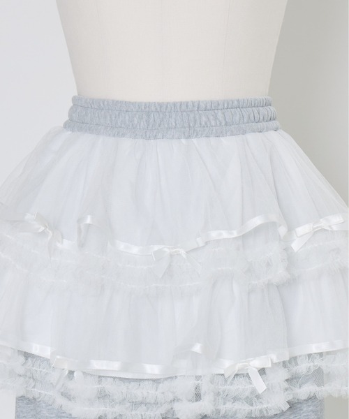 Lolime by mellfy memory(ロリミー バイ メルフィーメモリー)の「tulle layered skirt pants(スウェットパンツ・レディース・ピンク/グレー・M/LL)」の13枚目の写真