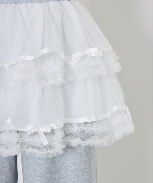 Lolime by mellfy memory(ロリミー バイ メルフィーメモリー)の「tulle layered skirt pants(スウェットパンツ・レディース・ピンク/グレー・M/LL)」の14枚目の写真