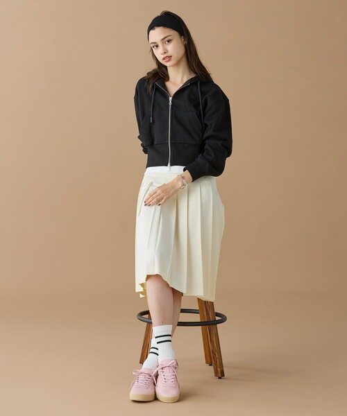 LACOSTE（ラコステ）の「裏パイルクロップドジップフーディー（パーカー・レディース・オフホワイト/ブラック/ダークブラウン・34/36/38/40）」の12枚目の写真