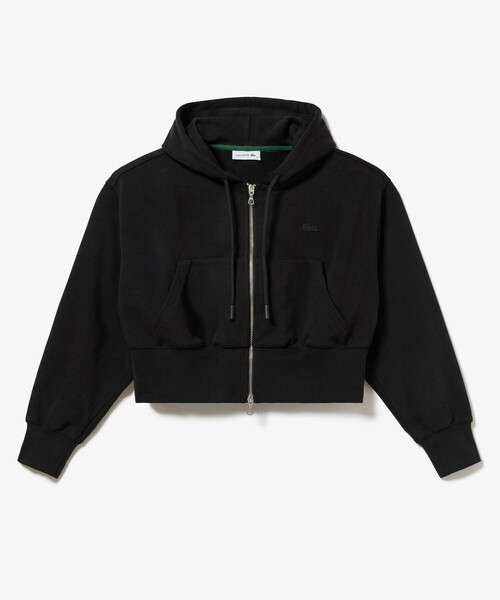 LACOSTE（ラコステ）の「裏パイルクロップドジップフーディー（パーカー・レディース・オフホワイト/ブラック/ダークブラウン・34/36/38/40）」の14枚目の写真