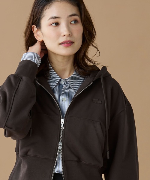 裏パイルクロップドジップフーディー（パーカー）｜LACOSTE（ラコステ