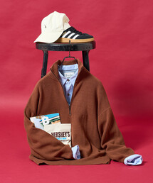 FREAK'S STORE（フリークスストア）の「＜マシーンウォッシャブル＞シルク入り 畔編み ハーフジップニット /セットアップ対応（ニット/セーター）」