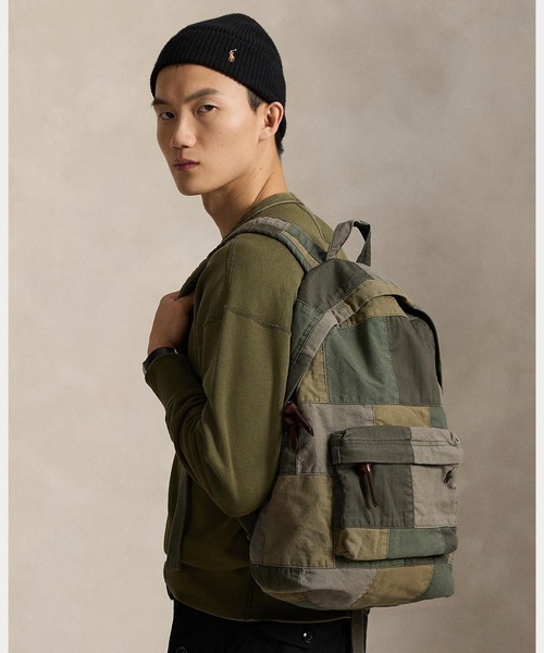 セール】パッチワーク キャンバス バックパック（バックパック