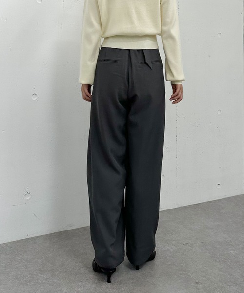 archives（アルシーヴ）の「カーブスラックス（スラックス・レディース・ブラウン/ブラック/グレー・MEDIUM）」の7枚目の写真