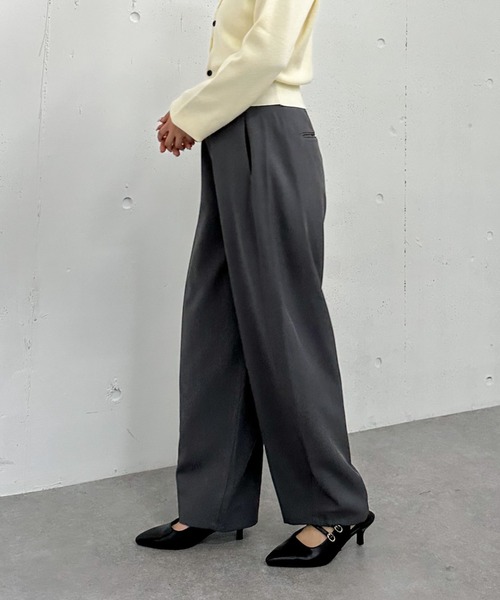 archives（アルシーヴ）の「カーブスラックス（スラックス・レディース・ブラウン/ブラック/グレー・MEDIUM）」の6枚目の写真