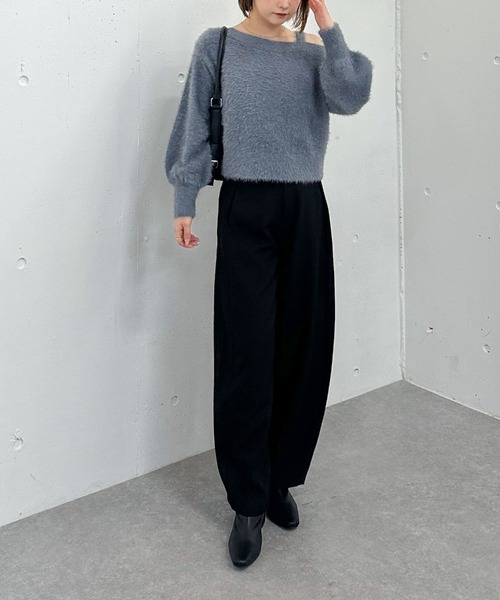 archives（アルシーヴ）の「カーブスラックス（スラックス・レディース・ブラウン/ブラック/グレー・MEDIUM）」の17枚目の写真