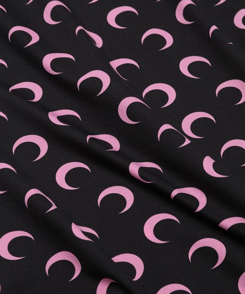 MARINE SERRE（マリーン・セル）の「MOON PRINTED JERSEY LS HIGHNECK TOP（Tシャツ/カットソー・レディース・ベージュ/ブラック×ピンク・M/S/XS）」の5枚目の写真