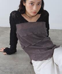 CODE A | ◆sensual lace sheer top(Tシャツ/カットソー)