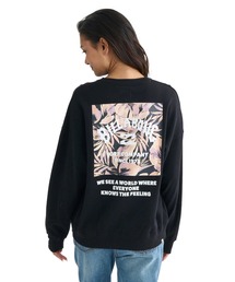 BILLABONG（ビラボン）の「BILLABONG レディース SQUARE LOGO BOY FIT トレーナー 【BOY FIT】【2025年秋冬モデル】/ビラボンバックロゴボックスプリントプルオーバースウェットトレーナー（スウェット）」