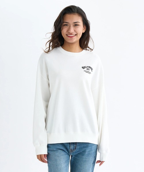BILLABONG（ビラボン）の「BILLABONG レディース SQUARE LOGO BOY FIT トレーナー 【BOY FIT】【2025年秋冬モデル】/ビラボンバックロゴボックスプリントプルオーバースウェットトレーナー（スウェット・レディース・ホワイト/イエロー系その他/ブラック系その他/ブラック・MEDIUM/LARGE）」の5枚目の写真