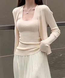 ﾉｰｽﾘｰﾌﾞﾆｯﾄ+ﾆｯﾄｶｰﾃﾞｨｶﾞﾝｾｯﾄ（アンサンブル）｜CADBURY（キャドバリー