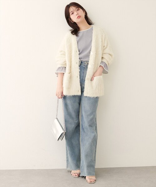 natural couture(ナチュラルクチュール)の「プリーツパイピングブラウス(シャツ/ブラウス・レディース・ピンク/ブラウン/モカ/サックスブルー/オフホワイト・FREE)」の22枚目の写真