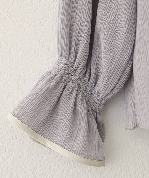 natural couture(ナチュラルクチュール)の「プリーツパイピングブラウス(シャツ/ブラウス・レディース・ピンク/ブラウン/モカ/サックスブルー/オフホワイト・FREE)」の21枚目の写真