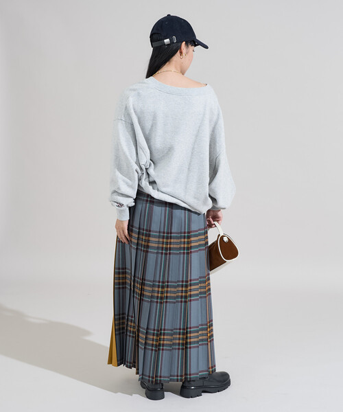 新品同様　O'NEIL of DUBLIN コンビ マキシ キルトスカート O'NEIL OF DUBLIN: コンビ キルト スカート 23AW (83cm