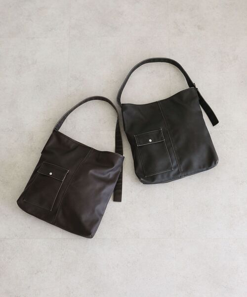 Green　Parks（グリーンパークス）の「・cache cache 合成皮革ベルトショルダー（ショルダーバッグ・レディース・ブラウン/ブラック・FREE）」の5枚目の写真