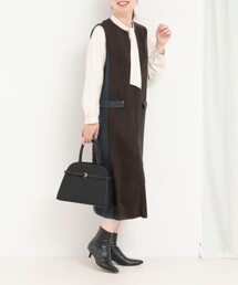 MICO COULIER | Ｗフェイスフェイクスエードワンピース(ワンピース)