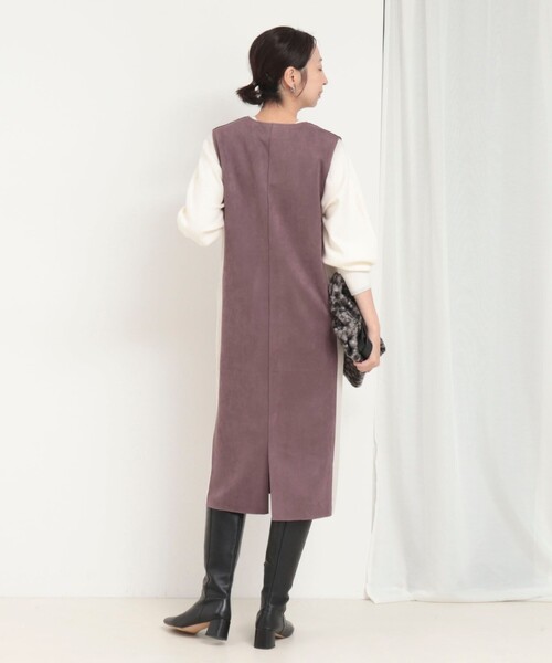 MICO COULIER(ミコクリエ)の「Wフェイスフェイクスエードワンピース(ワンピース・レディース・ブルー系その他/グレー系その他/レッド系その他・38)」の11枚目の写真