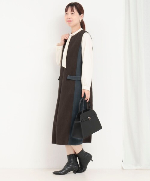 MICO COULIER(ミコクリエ)の「Wフェイスフェイクスエードワンピース(ワンピース・レディース・ブルー系その他/グレー系その他/レッド系その他・38)」の13枚目の写真