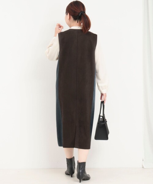 MICO COULIER(ミコクリエ)の「Wフェイスフェイクスエードワンピース(ワンピース・レディース・ブルー系その他/グレー系その他/レッド系その他・38)」の14枚目の写真