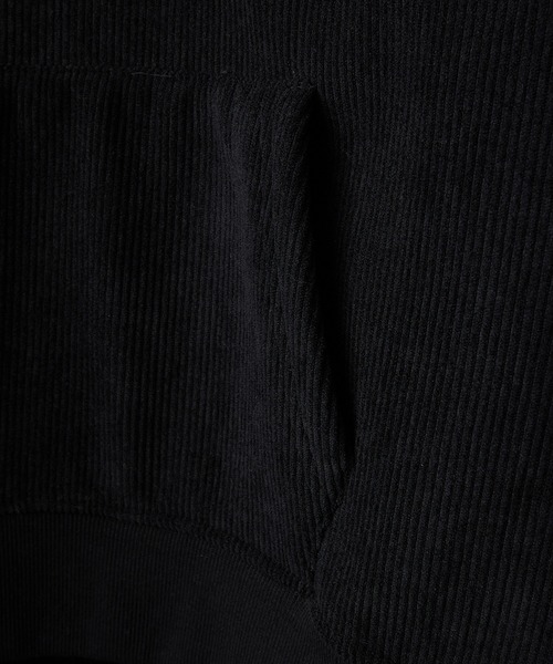RUUBON（ルーボン）の「【RUUBON】fleece lined corduroy polo sweat / フリースラインドコーデュロイポロスウェット（スウェット・メンズ・グレー/ブラック・S/M/L）」の15枚目の写真