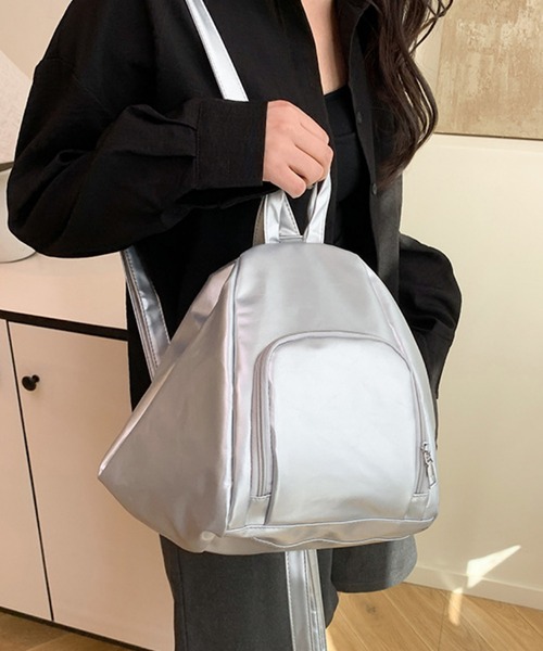 Mignonjour(ミニョンジュール)の「FReePLACe/2way リュックサック ショルダーバッグ X12616(バックパック/リュック・レディース・ブラウン/ホワイト/シルバー/ブラック・FREE)」の13枚目の写真
