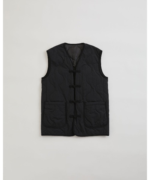 THE SHINZONE（ザ　シンゾーン）の「THE SHINZONE QUILTING CHINA BUTTON VEST 25AMSJK06（ベスト・レディース・ブラック/カーキ・FREE）」の2枚目の写真