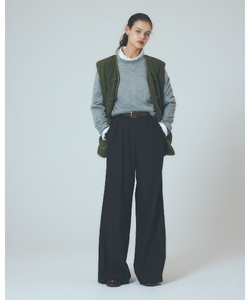 THE SHINZONE（ザ　シンゾーン）の「THE SHINZONE QUILTING CHINA BUTTON VEST 25AMSJK06（ベスト・レディース・ブラック/カーキ・FREE）」の4枚目の写真