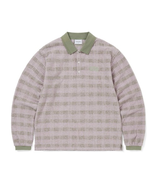 thisisneverthat(ディスイズネバーザット)の「Striped Rugby L/S Top(Tシャツ/カットソー・メンズ・パープル系その他/ライトオリーブ/ブラック・L/M/S/XL)」の2枚目の写真