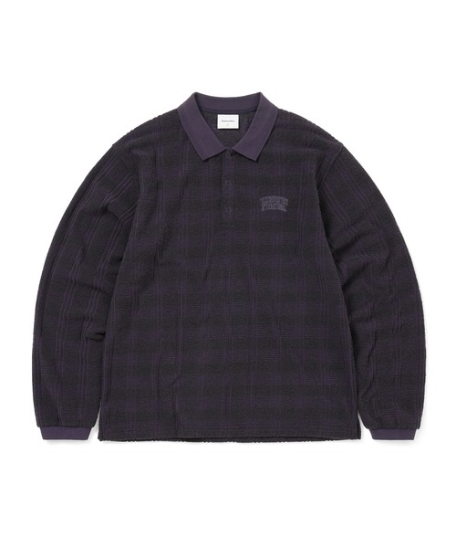 thisisneverthat(ディスイズネバーザット)の「Striped Rugby L/S Top(Tシャツ/カットソー・メンズ・パープル系その他/ライトオリーブ/ブラック・L/M/S/XL)」の1枚目の写真