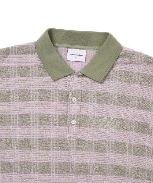 thisisneverthat(ディスイズネバーザット)の「Striped Rugby L/S Top(Tシャツ/カットソー・メンズ・パープル系その他/ライトオリーブ/ブラック・L/M/S/XL)」の4枚目の写真