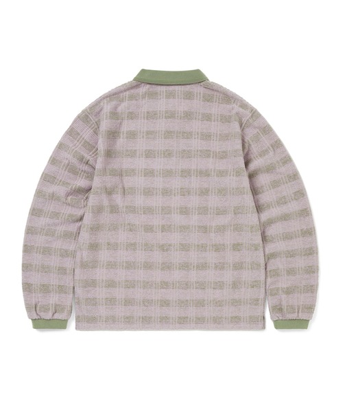 thisisneverthat(ディスイズネバーザット)の「Striped Rugby L/S Top(Tシャツ/カットソー・メンズ・パープル系その他/ライトオリーブ/ブラック・L/M/S/XL)」の6枚目の写真