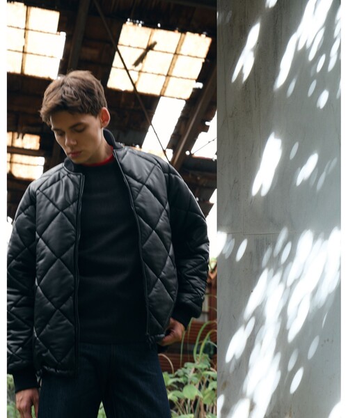 LAVENHAM（ラベンハム）の「【別注】LAVENHAM / QUILTED BOMBER JACKET（ブルゾン・メンズ・ブラック・SMALL/MEDIUM/LARGE/X-LARGE）」の5枚目の写真