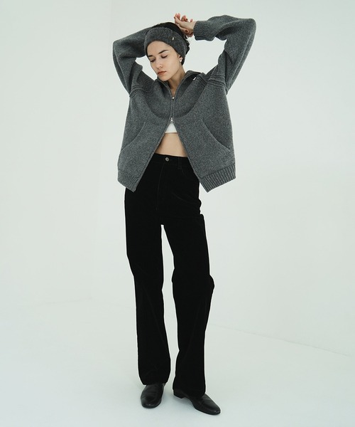 CLANE(クラネ)の「FLOCKY CENTER PRESS PANTS(その他パンツ・レディース・グレー/ブラック/ブラウン・0/1)」の22枚目の写真