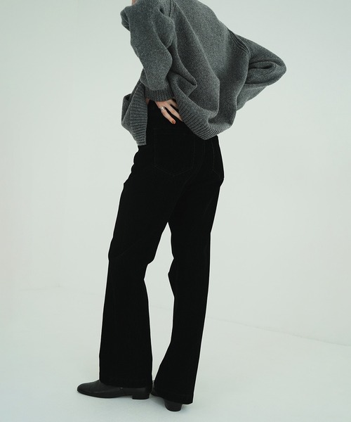 CLANE(クラネ)の「FLOCKY CENTER PRESS PANTS(その他パンツ・レディース・グレー/ブラック/ブラウン・0/1)」の18枚目の写真