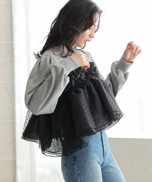 DONOBAN(ドノバン)の「ドットホイップスウェット(スウェット・レディース・グレー/ブラック/ホワイト・ONE)」の3枚目の写真