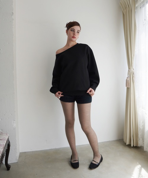 IMARI（イマリ）の「【 IMARI / イマリ 】 オーバー シルエット ワンショル スウェット #（スウェット・レディース・ブラック/グレー・FREE）」の3枚目の写真
