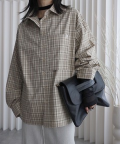 Checked Flared Peplum Top（シャツ/ブラウス）｜Her lip to（ハー