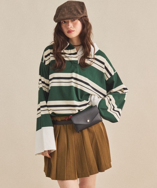 MIRROR STOKE（ミラーストーク）の「【ZOZO限定】PLEATS MINI SKIRT