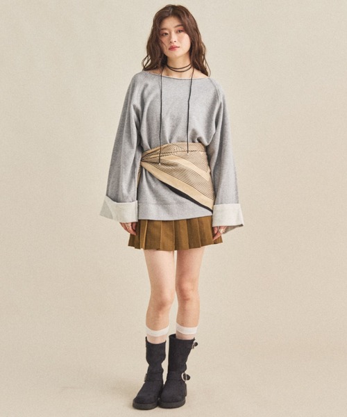 MIRROR STOKE（ミラーストーク）の「【ZOZO限定】PLEATS MINI SKIRT