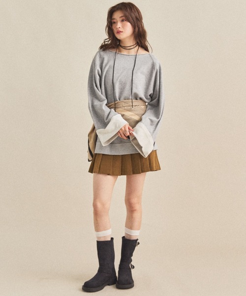 MIRROR STOKE（ミラーストーク）の「【ZOZO限定】PLEATS MINI SKIRT