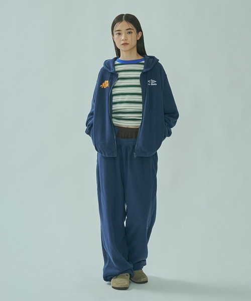UMBRO(アンブロ)の「(UMBRO × ROSE BUD)DOUBLE WAIST FLEECE PANTS(その他パンツ・レディース・ベージュ/ネイビー・ONE SIZE)」の14枚目の写真