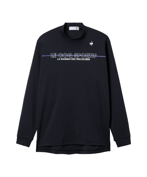 le coq sportif GOLF（ルコックスポルティフゴルフ）の「【le coq sportif GOLF】吸汗/ストレッチ/UVカットヒートナビモックネック長袖シャツ ゴルフウェア（ポロシャツ・メンズ・ブルー/グレー/ホワイト/ネイビー・M/L/XL/3L）」の4枚目の写真