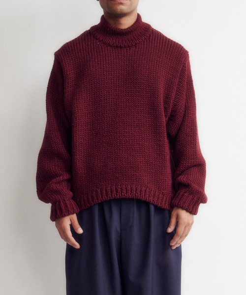 DIGAWEL(ディガウェル)の「Cocoon turtleneck sweater(ニット/セーター・メンズ・グリーン系その他/ネイビー/マルーン・2)」の10枚目の写真