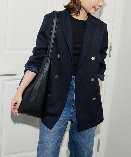 【定価3.6万】イエナ　ダブルブレストジャケット　38 テーラードジャケット 追加》TRダブルブレストジャケット（テーラードジャケット）｜SLOBE