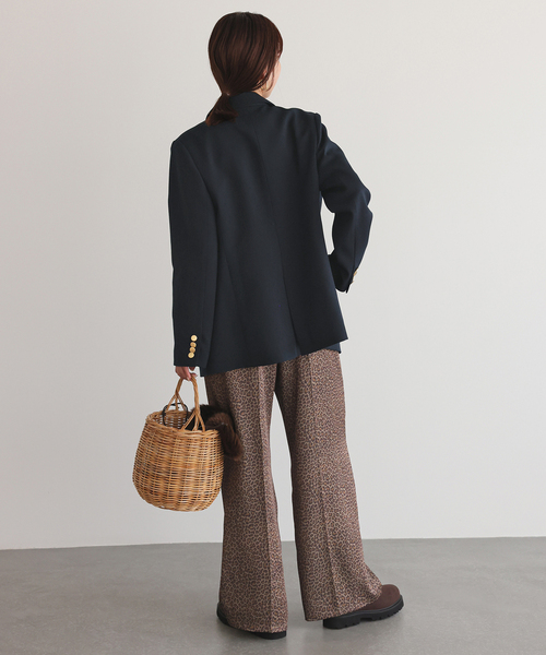 SLOBE IENA（スローブイエナ）の「《追加》TRダブルブレストジャケット（テーラードジャケット・レディース・ネイビー/ベージュ・FREE）」の10枚目の写真