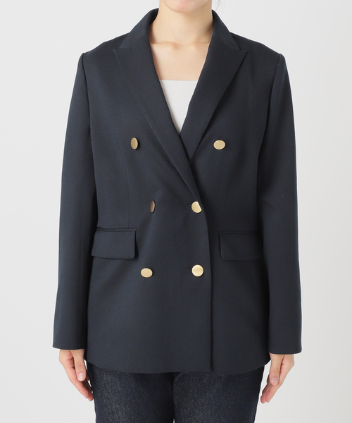SLOBE IENA（スローブイエナ）の「《追加》TRダブルブレストジャケット（テーラードジャケット・レディース・ネイビー/ベージュ・FREE）」の13枚目の写真