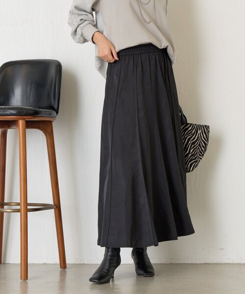 Jena espace merveilleux（ジェナ　エスパスメルヴェイユ）の「ナイロンピンタックフレアスカート（スカート・レディース・イエロー/ブラック/ライトグレー・FREE）」の9枚目の写真