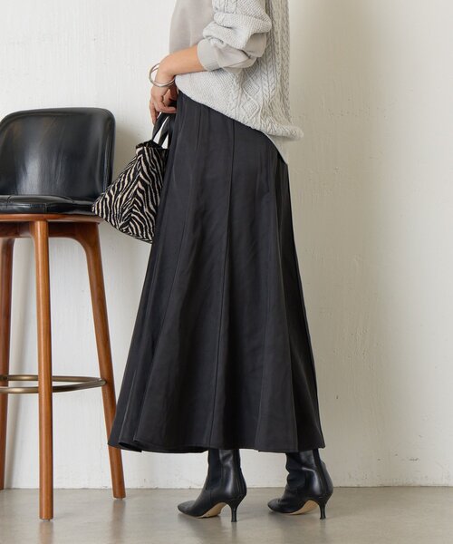 Jena espace merveilleux（ジェナ　エスパスメルヴェイユ）の「ナイロンピンタックフレアスカート（スカート・レディース・イエロー/ブラック/ライトグレー・FREE）」の11枚目の写真