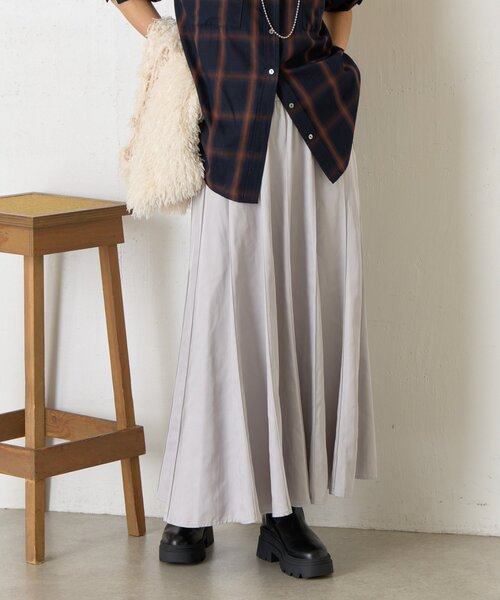 Jena espace merveilleux（ジェナ　エスパスメルヴェイユ）の「ナイロンピンタックフレアスカート（スカート・レディース・イエロー/ブラック/ライトグレー・FREE）」の15枚目の写真