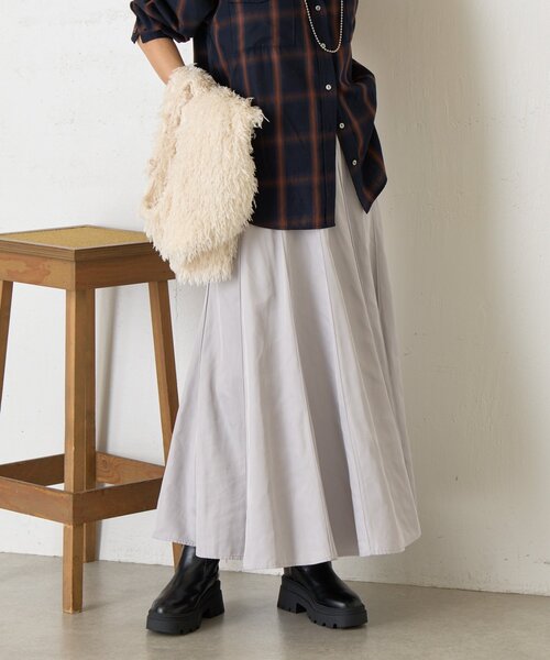 Jena espace merveilleux（ジェナ　エスパスメルヴェイユ）の「ナイロンピンタックフレアスカート（スカート・レディース・イエロー/ブラック/ライトグレー・FREE）」の16枚目の写真